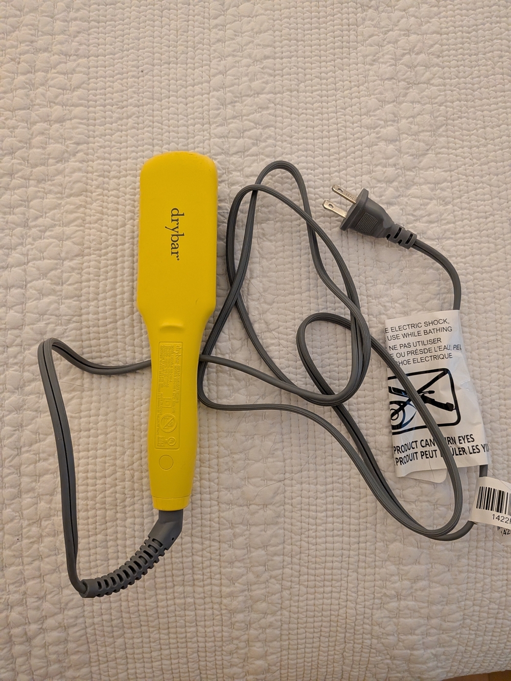 Drybar Yellow Compact Mini Hair Straightener with Gray Cord